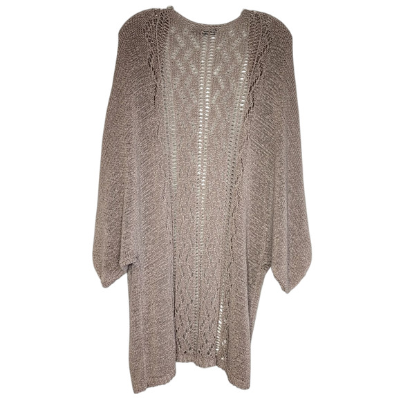 Maverick dusty lilac open-front long cardigan, size medium Comfy/Cozy - Picture 2 of 9